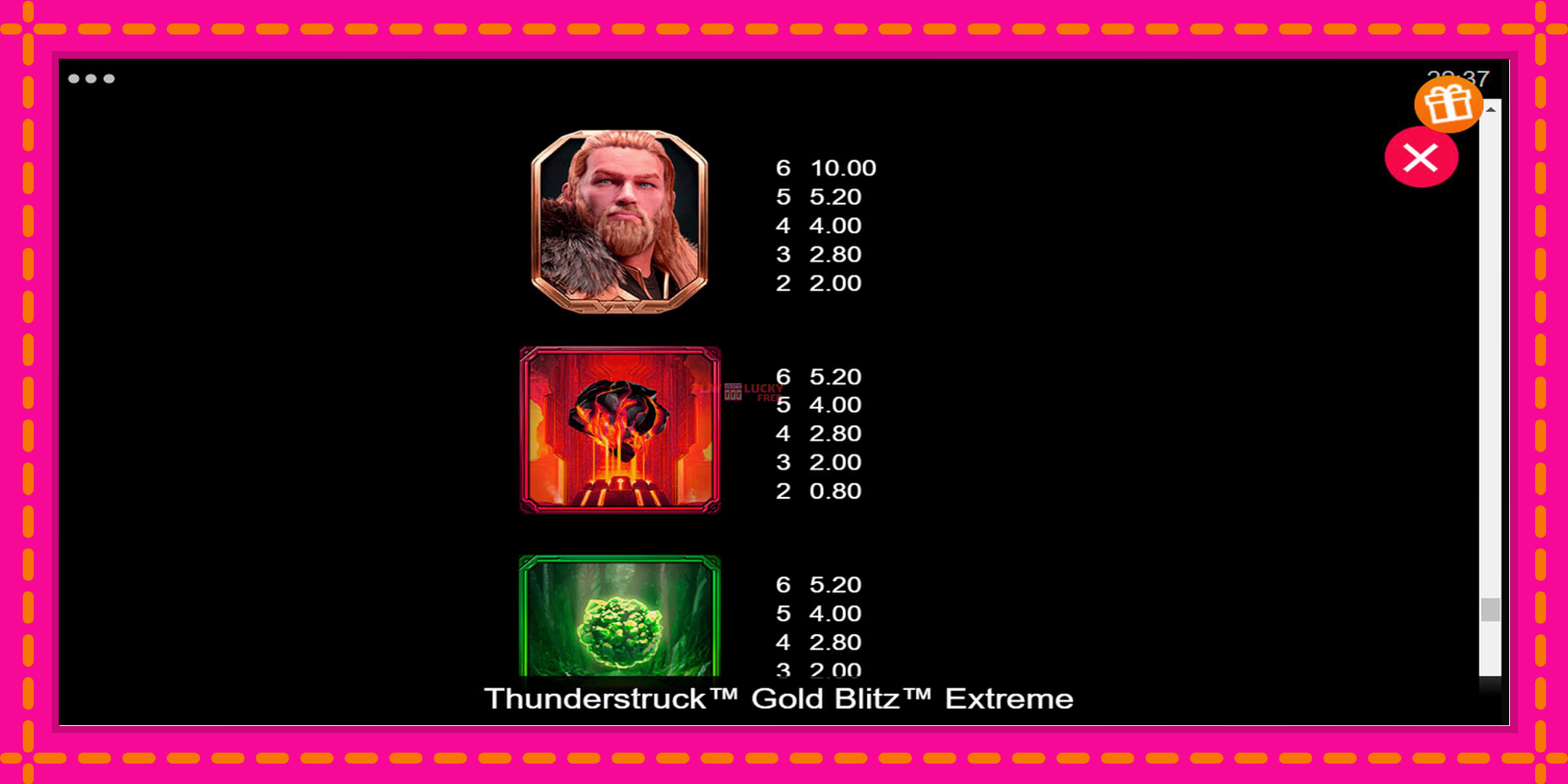 Безплатна игра в Thunderstruck Gold Blitz Extreme без регистрация, картина 6