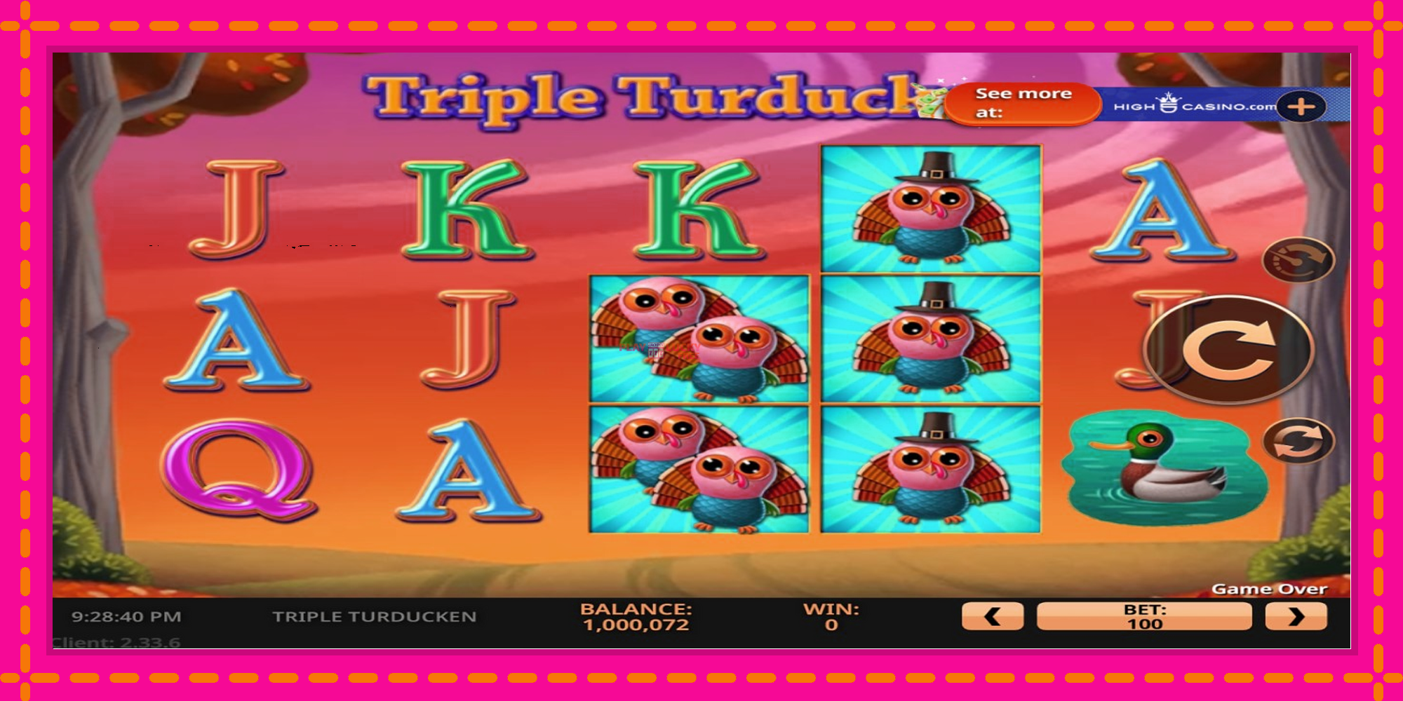 Безплатна игра в Triple Turducken без регистрация, картина 1