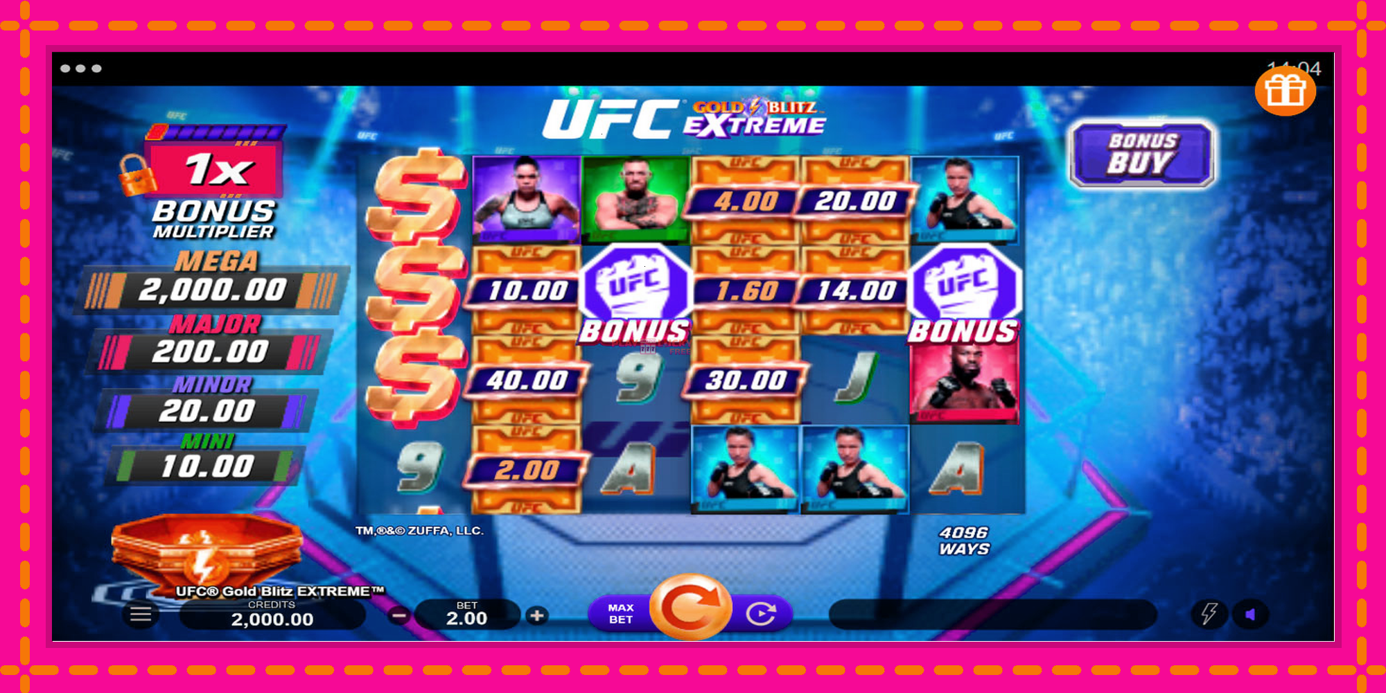 Безплатна игра в UFC Gold Blitz Extreme без регистрация, картина 1