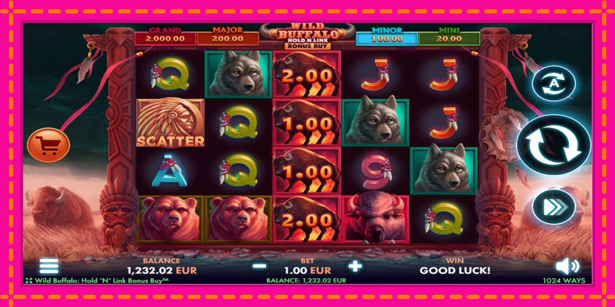 Безплатна игра в Wild Buffalo Hold N Link Bonus Buy без регистрация, картина 2