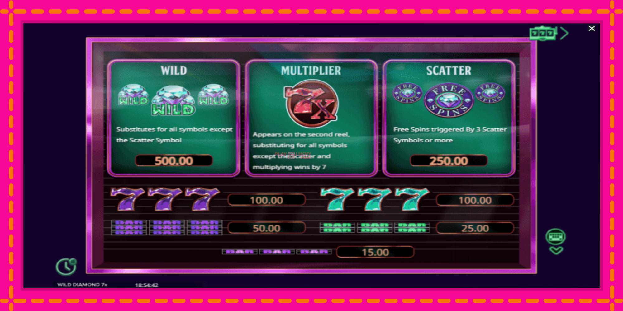 Безплатна игра в Wild Diamond 7x без регистрация, картина 5