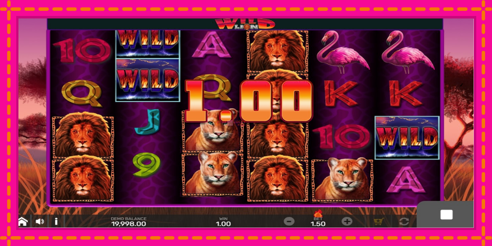 Безплатна игра в Wild Lion with Reel Bingo без регистрация, картина 2