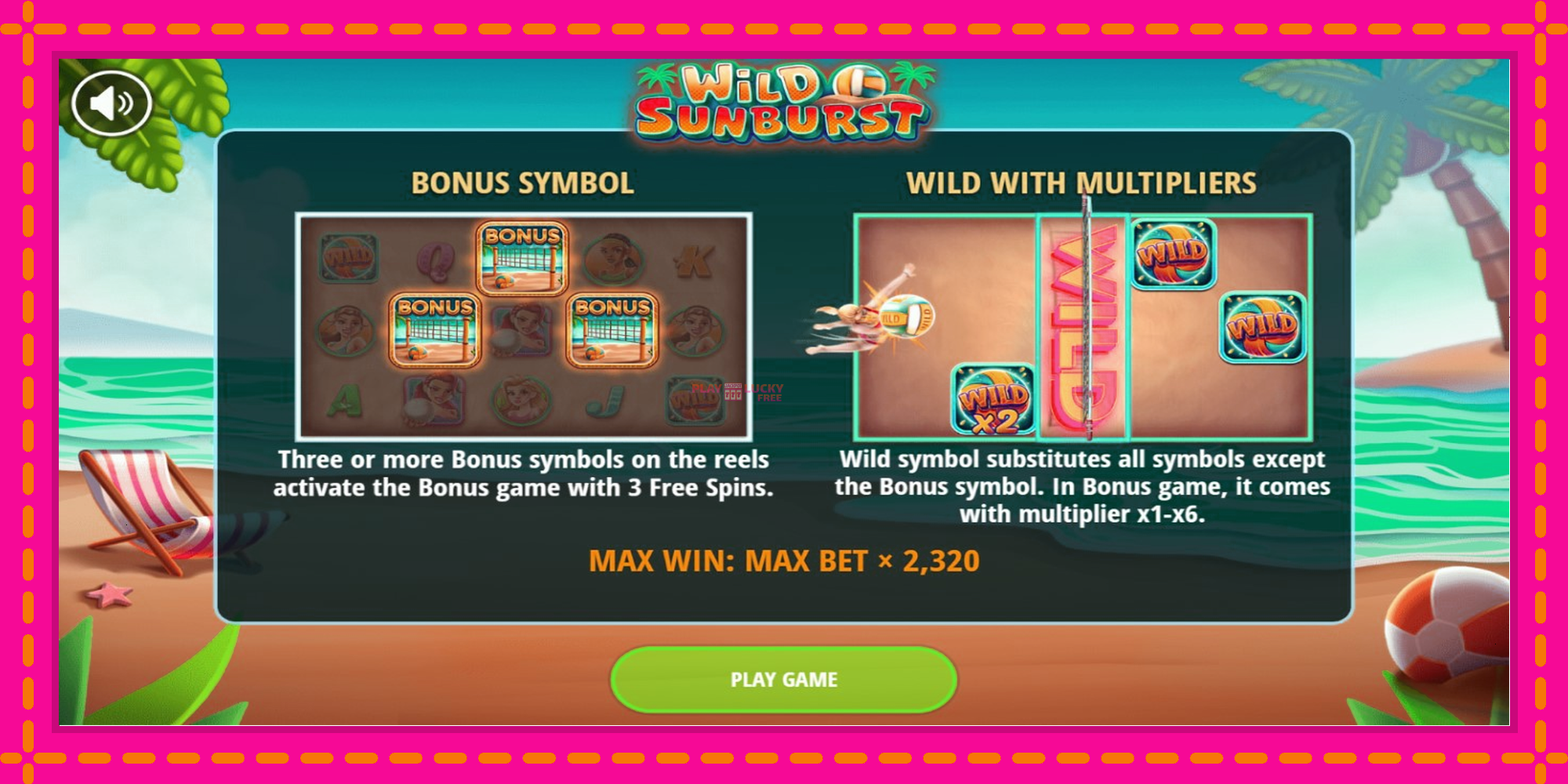 Безплатна игра в Wild Sunburst без регистрация, картина 1