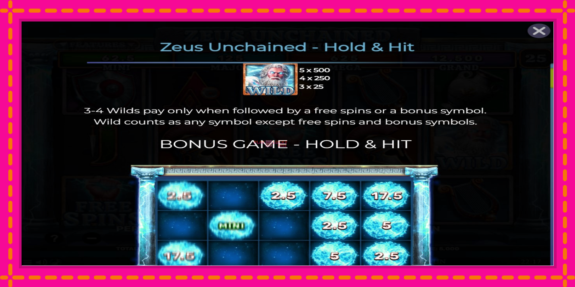 Безплатна игра в Zeus Unchained - Hold & Hit без регистрация, картина 4